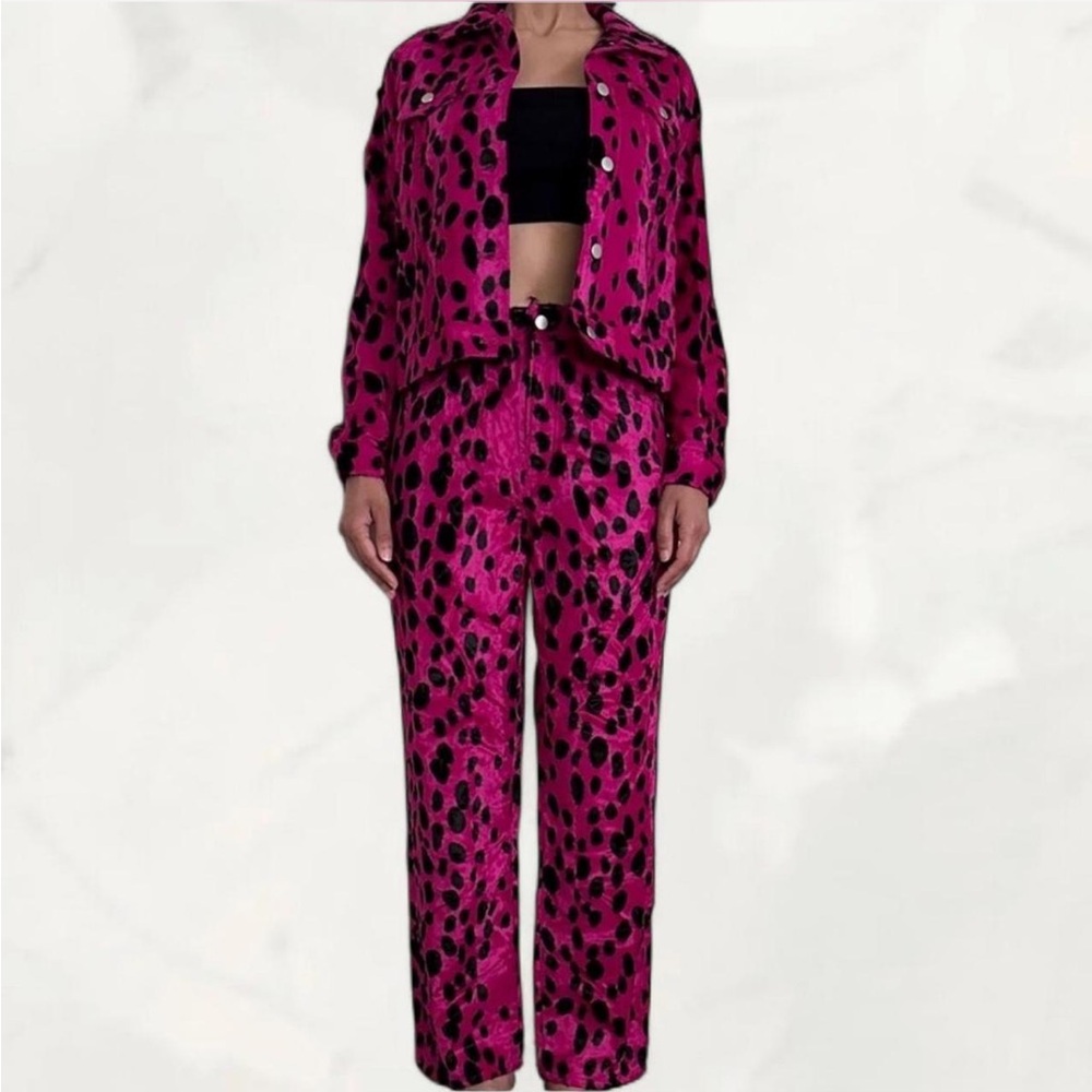 CONAN GRAY LEOPARD SET: JACKET, PANT, AND HAT